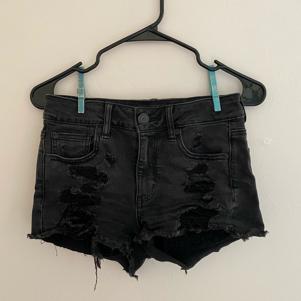 black shorts